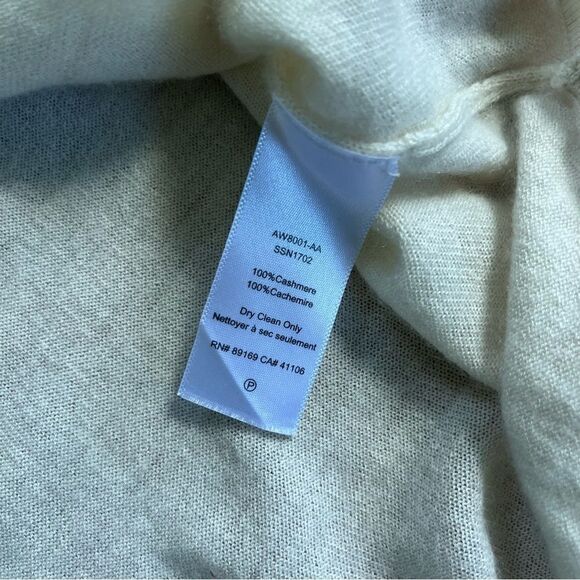 ATM Cashmere Anthony Thomas Melillo Ivory V Neck Sweater XS - Picture 5 of 5